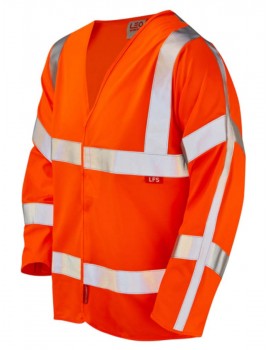 Leo Parkham LFS  Sleeved Waistcoat Orange High Visibility